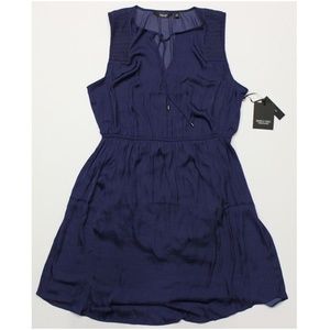 Simply Vera Wang Pleated Satin Fit & Flare Dress